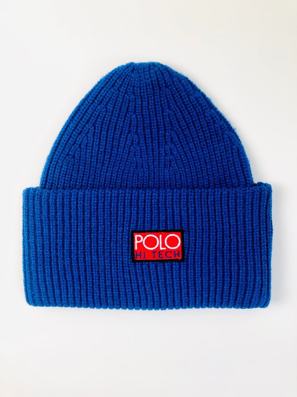 NWT POLO RALPH LAUREN HI TECH ROYAL BLUE BEANIE HAT